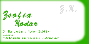 zsofia modor business card